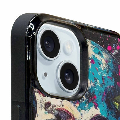 iPhone 15 Case — Skulls Roses Acid Wash Custom, Original Design Phone Case