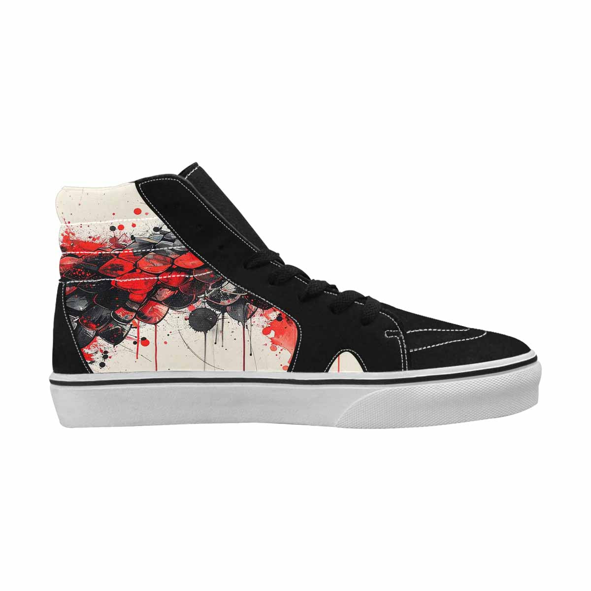 MEN'S Reptile Scale High Top Canvas Vivid Custom Sneakers