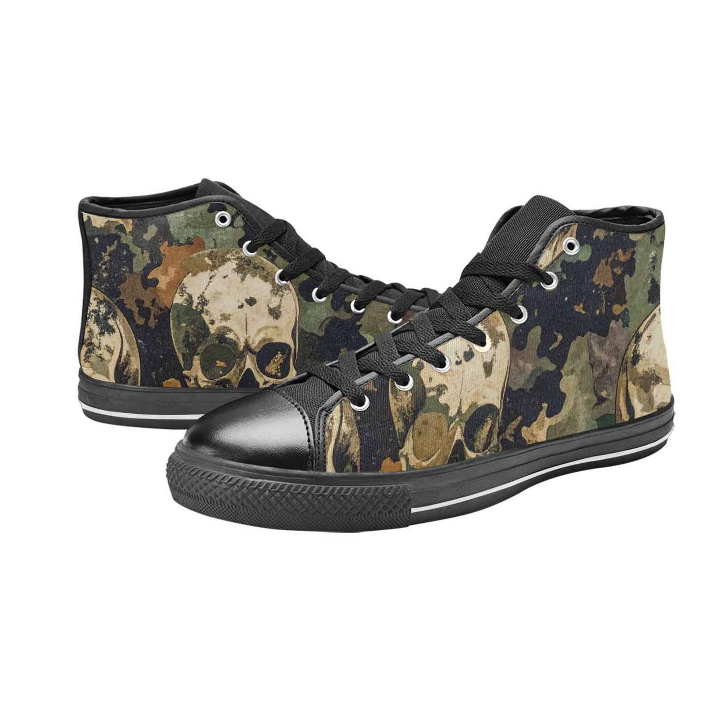 MEN'S Military Camo Skull High Top Canvas Aesthetic Shoes