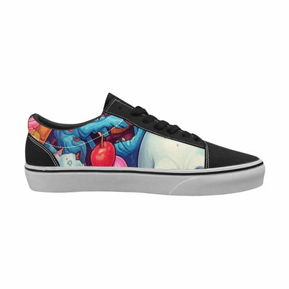 WOMEN'S Ice Cream Monsters  Lace-Up Canvas Aesthetic Custom Shoes