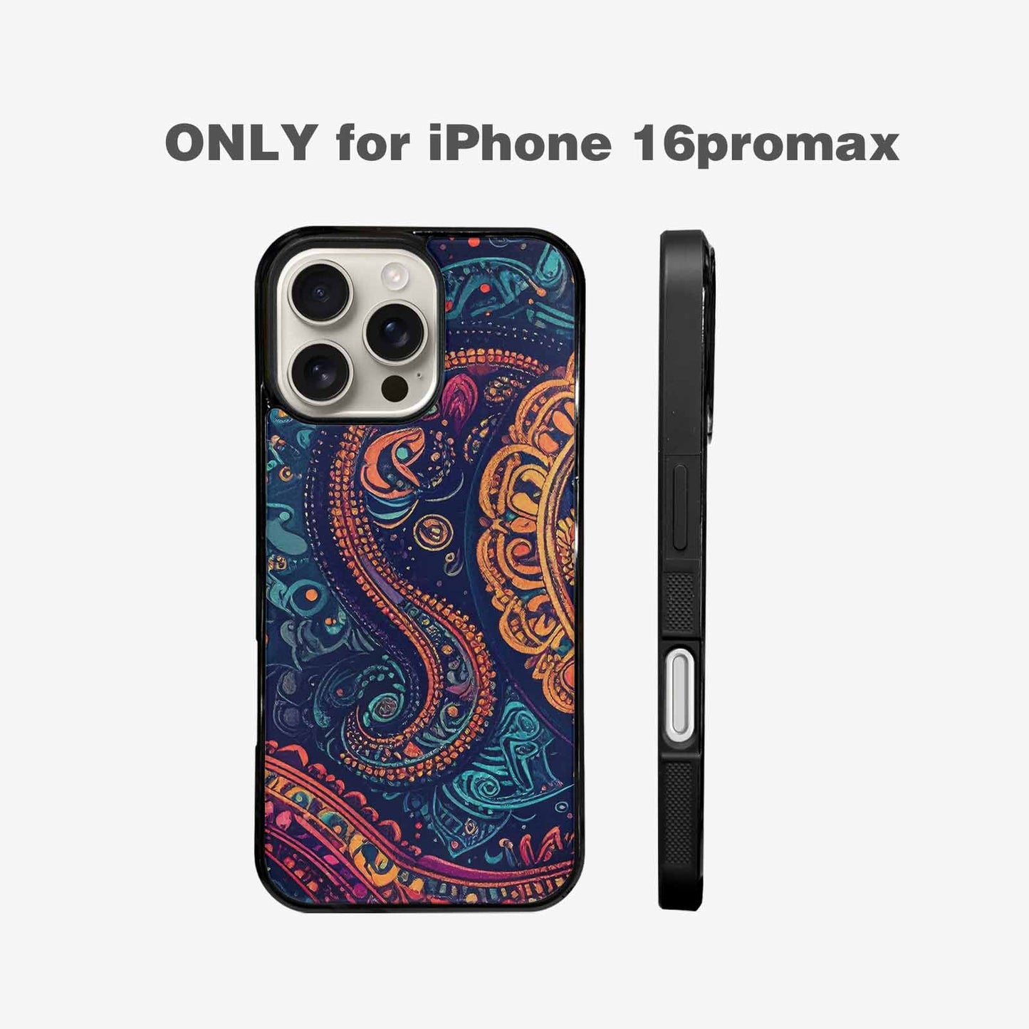 iPhone 16 Pro Max Case — Paisley Mandala, Unique Phone Case Design