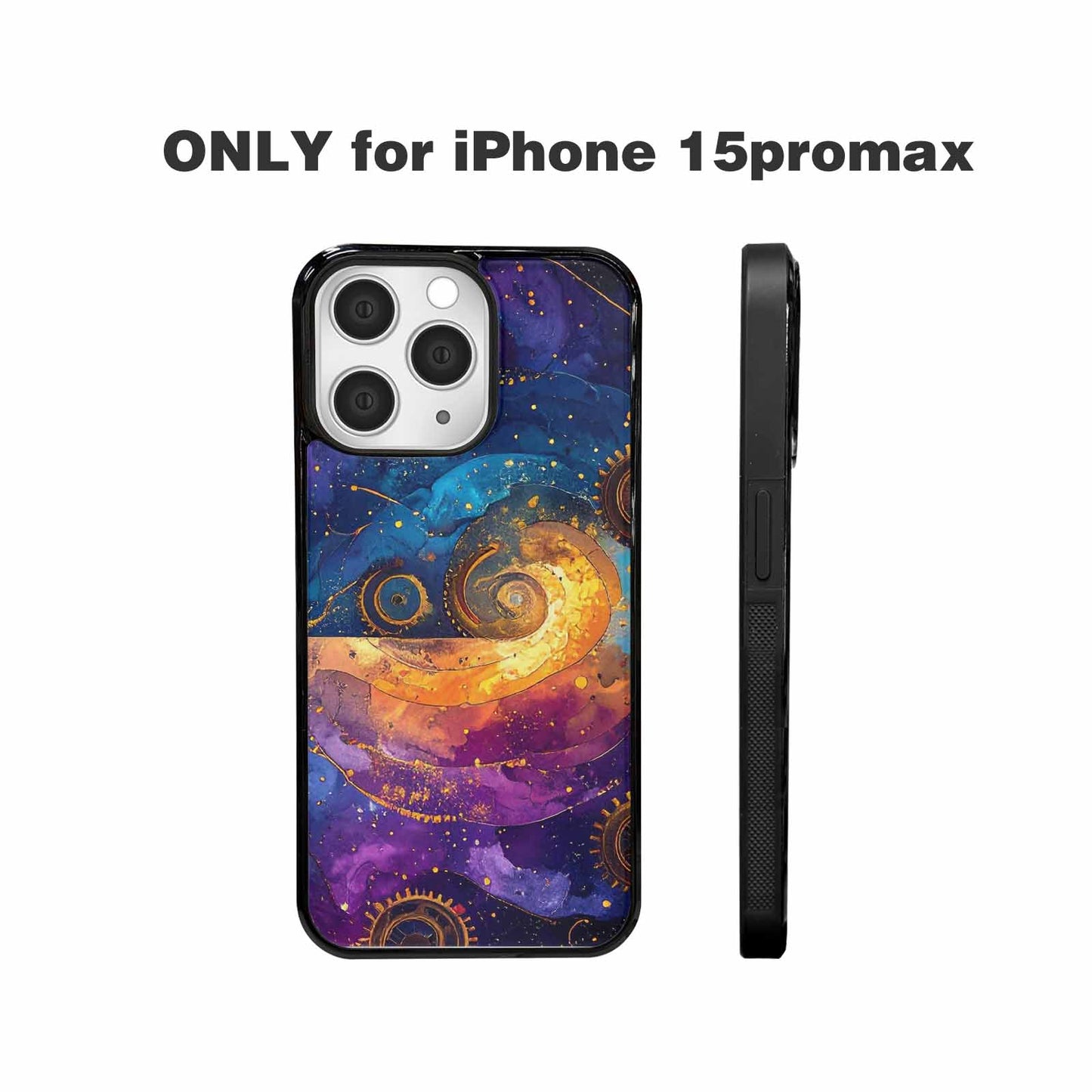 iPhone 15 Pro Max Case — Steampunk Galaxy, Personalized Phone Case