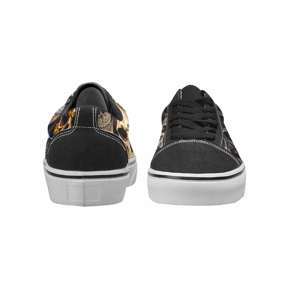 WOMEN'S Skulls Lace-Up Canvas Grunge Custom Shoes