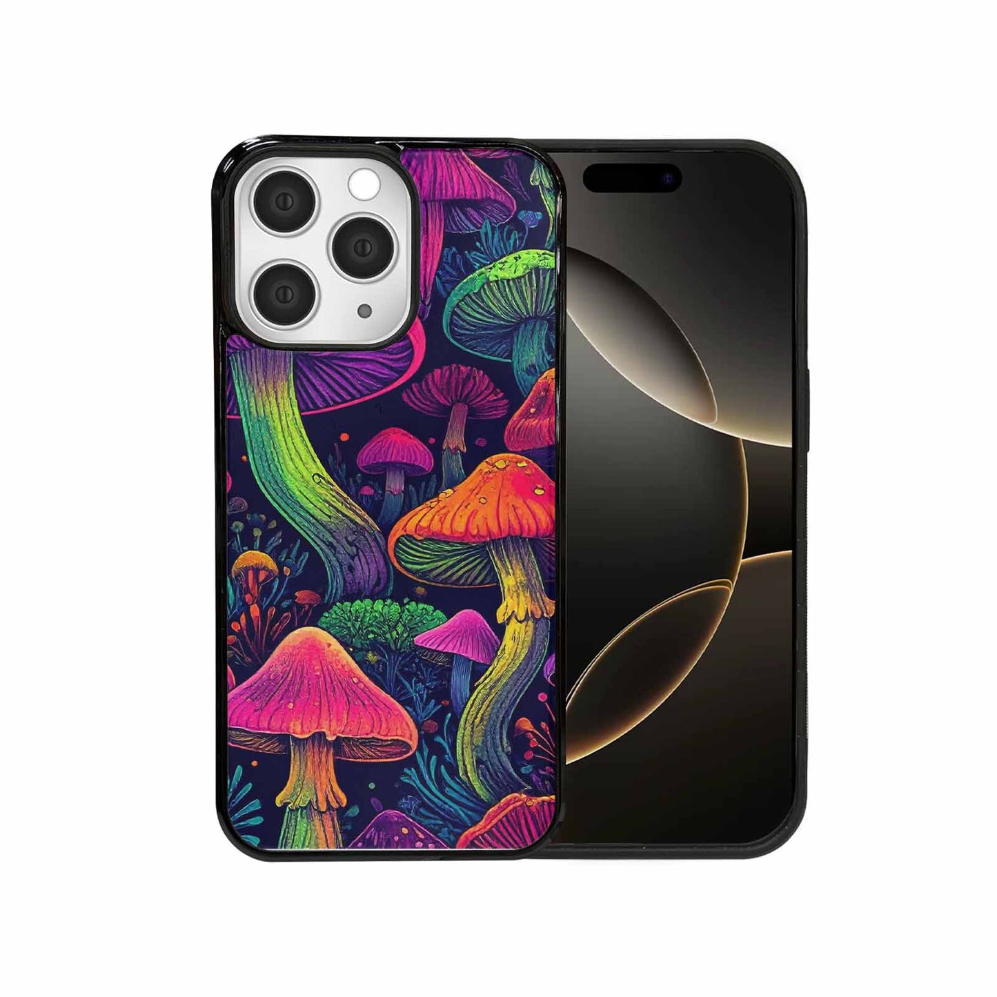 iPhone 15 Pro Max Case — Mushroom Psychedelic Art Seamless Pattern Vibrant, Custom Made Phone Cover