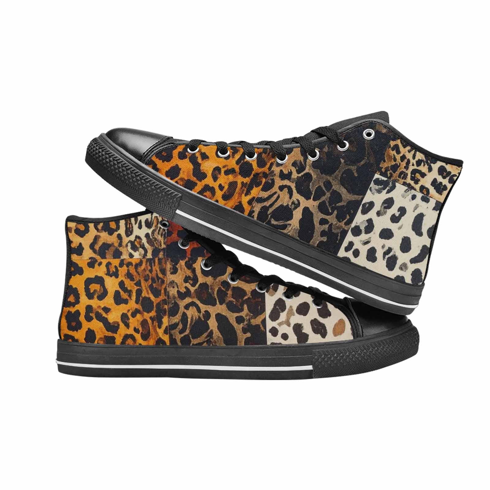 MEN'S Animal Print High Top Canvas Neon Fantasy Custom Sneakers