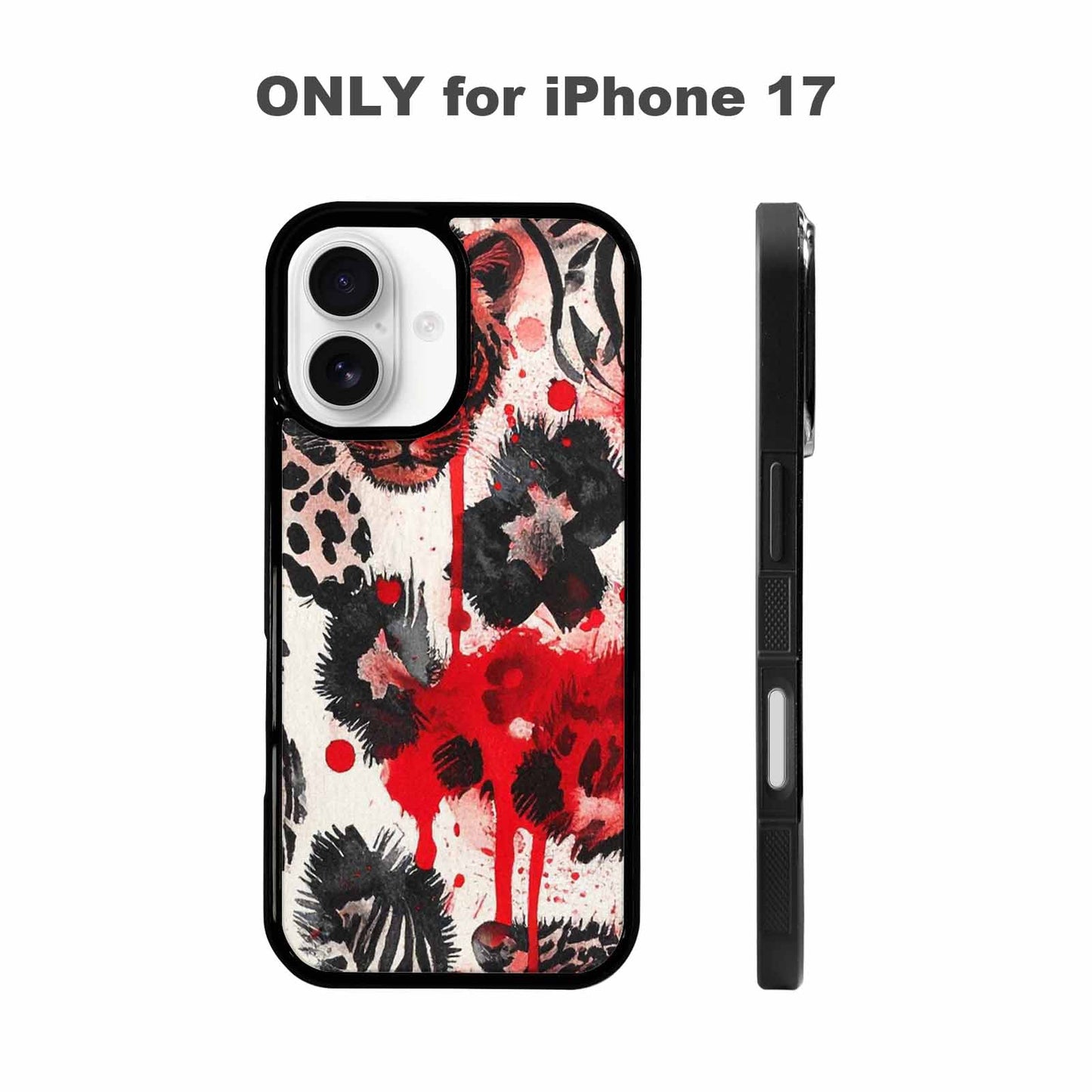 iPhone 17 Case — Animal Print (black &amp; Animal Print, Personalized Phone Case