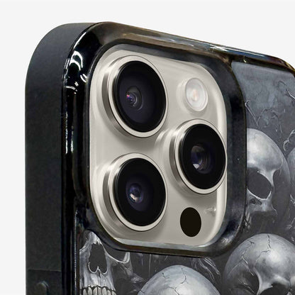 iPhone 16 Pro Max Case — Grey Dark Black And Grey Tones, Original Design Phone Case