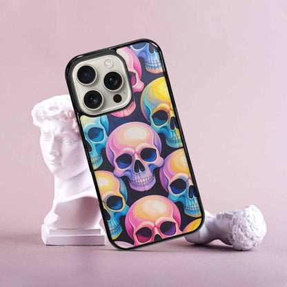 iPhone 16 Pro Case — Dripping Candy Skulls Custom, Customized Protective Case