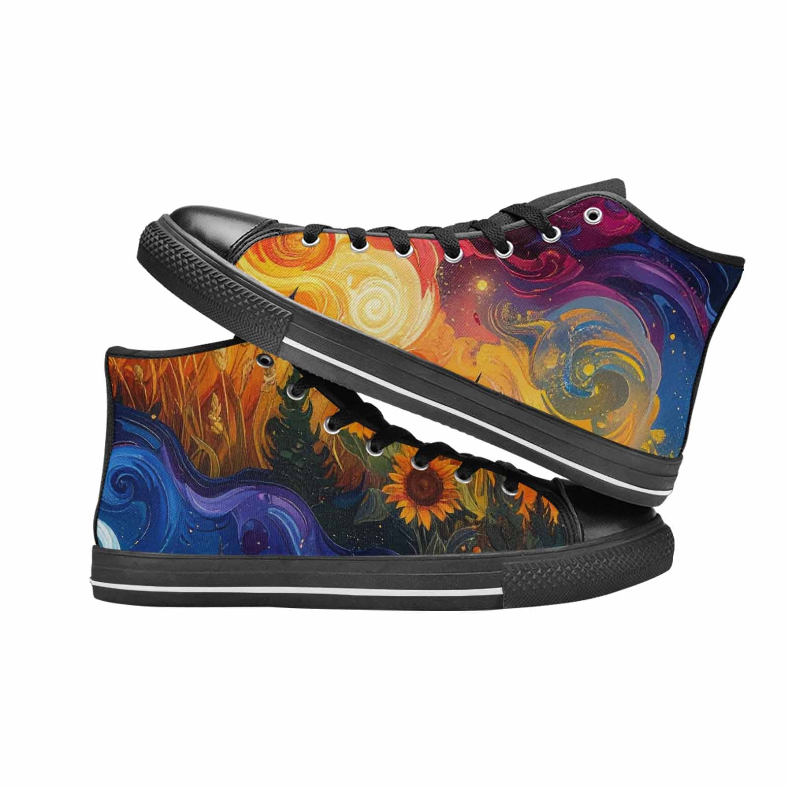 MEN'S Blend All Versions High Top Canvas Neon Fantasy Shoes