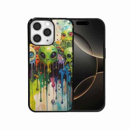 iPhone 15 Pro Max Case — Aliens Camomelting Aliens Patt Q9t, Customized Protective Case
