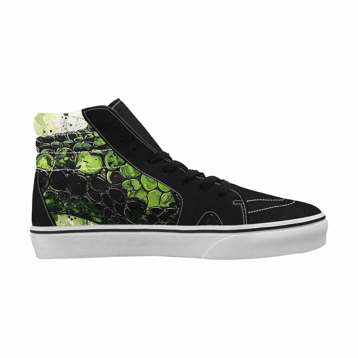 MEN'S Reptile Scale High Top Canvas Kaleidoscope Custom Sneakers