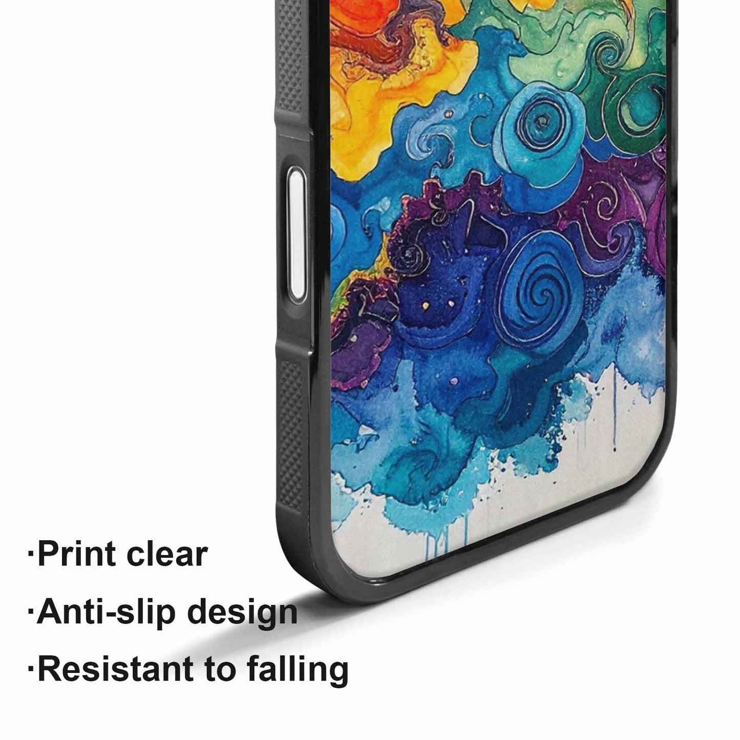 iPhone 17 Case — Tie Dye Swirls (black Tie Dye, Custom Art Phone Cover