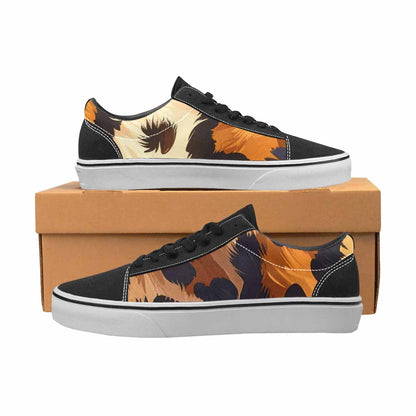 WOMEN'S Leopard Soft Airbrush Gradient Canvas Lace-Up Aesthetic Sneakers