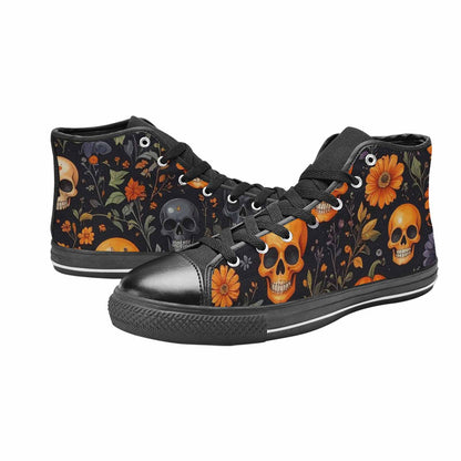 MEN'S Skulls - Halloween High Top Canvas Vivid Custom Sneakers
