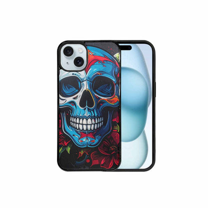 iPhone 15 Plus Case — Graffiti Skull Art Seamless Pattern Vibrant, Original Design Phone Case