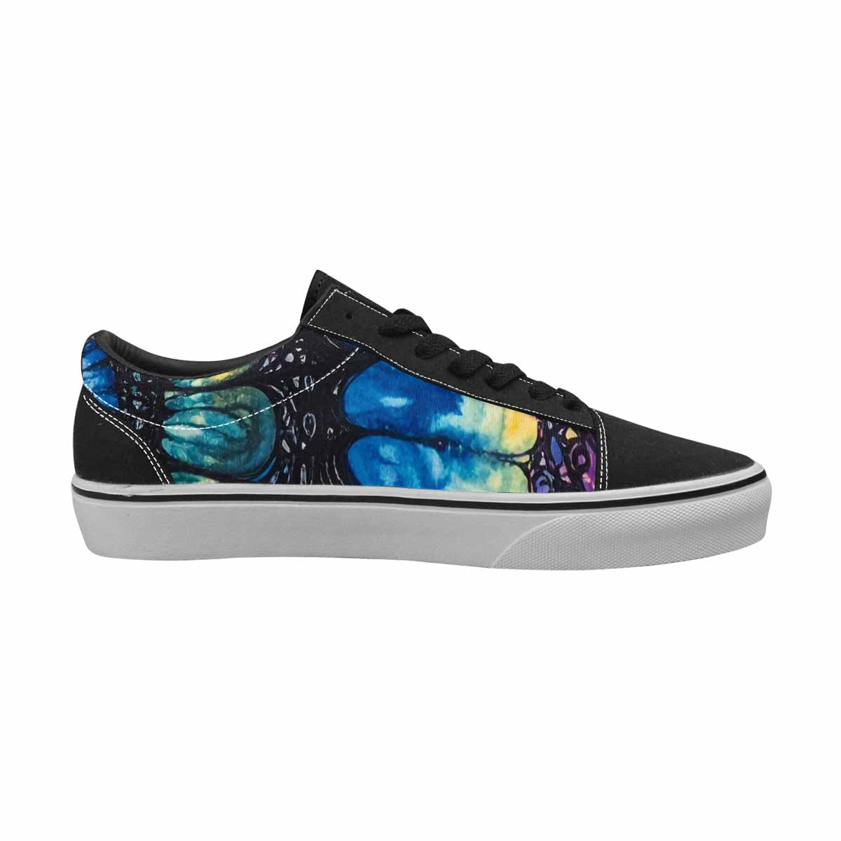 WOMEN'S Tie Lace-Up Canvas Melting Art Custom Sneakers