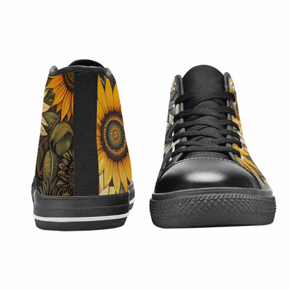 WOMEN'S Blend Melt Them High Top Canvas Vibrant Chaos Custom Sneakers