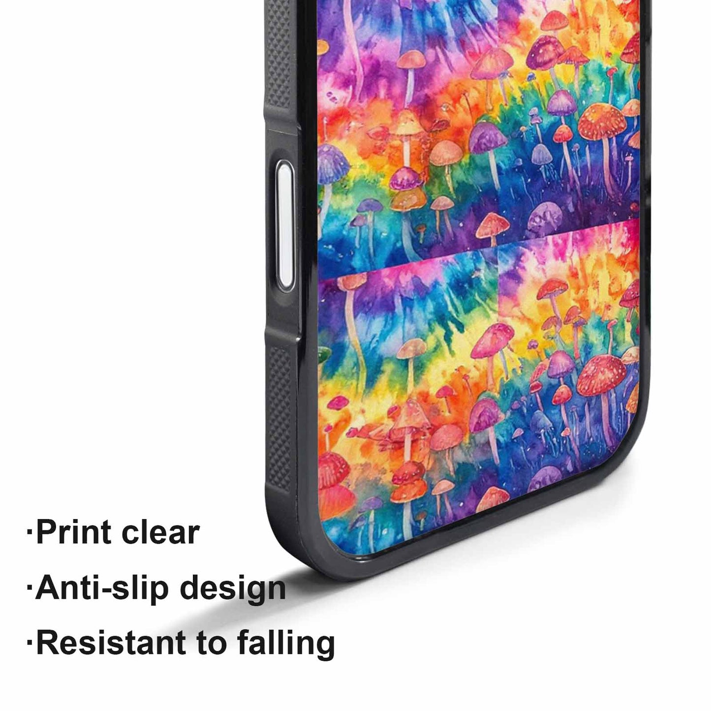 iPhone 17 Pro Case — Mushrooms Tie Dyemushrooms Pat Tie Dye, Personalized Phone Case