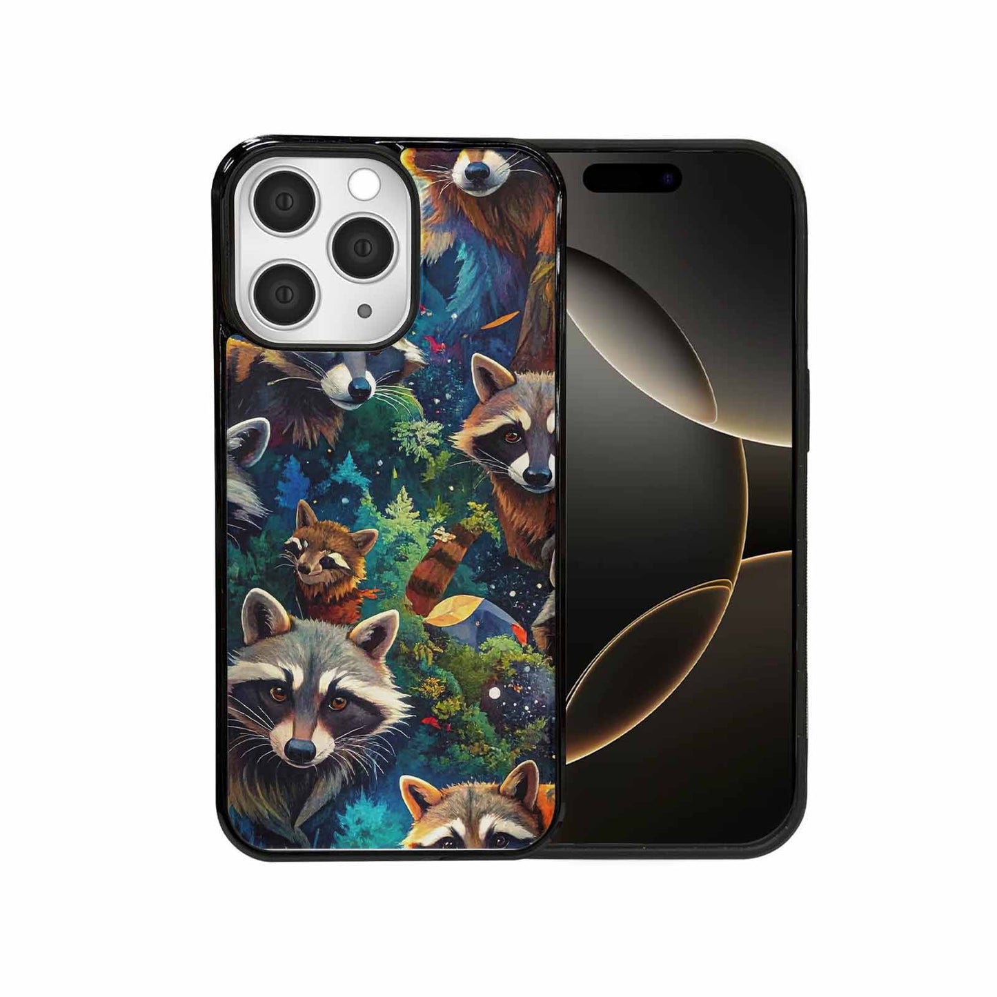 iPhone 15 Pro Max Case — Raccoon Bandit Raccoon Bandit Pattern Hundreds, Original Design Phone Case