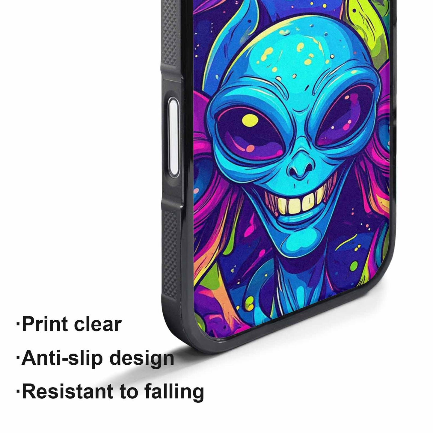 iPhone 17 Pro Max Case — Alien Ufo Cartoon Art Alien Scifi, Custom Printed Phone Case