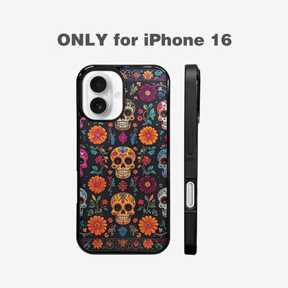 iPhone 16 Case — Colorful Dia De Los Muertos Sugar, Customized Protective Case