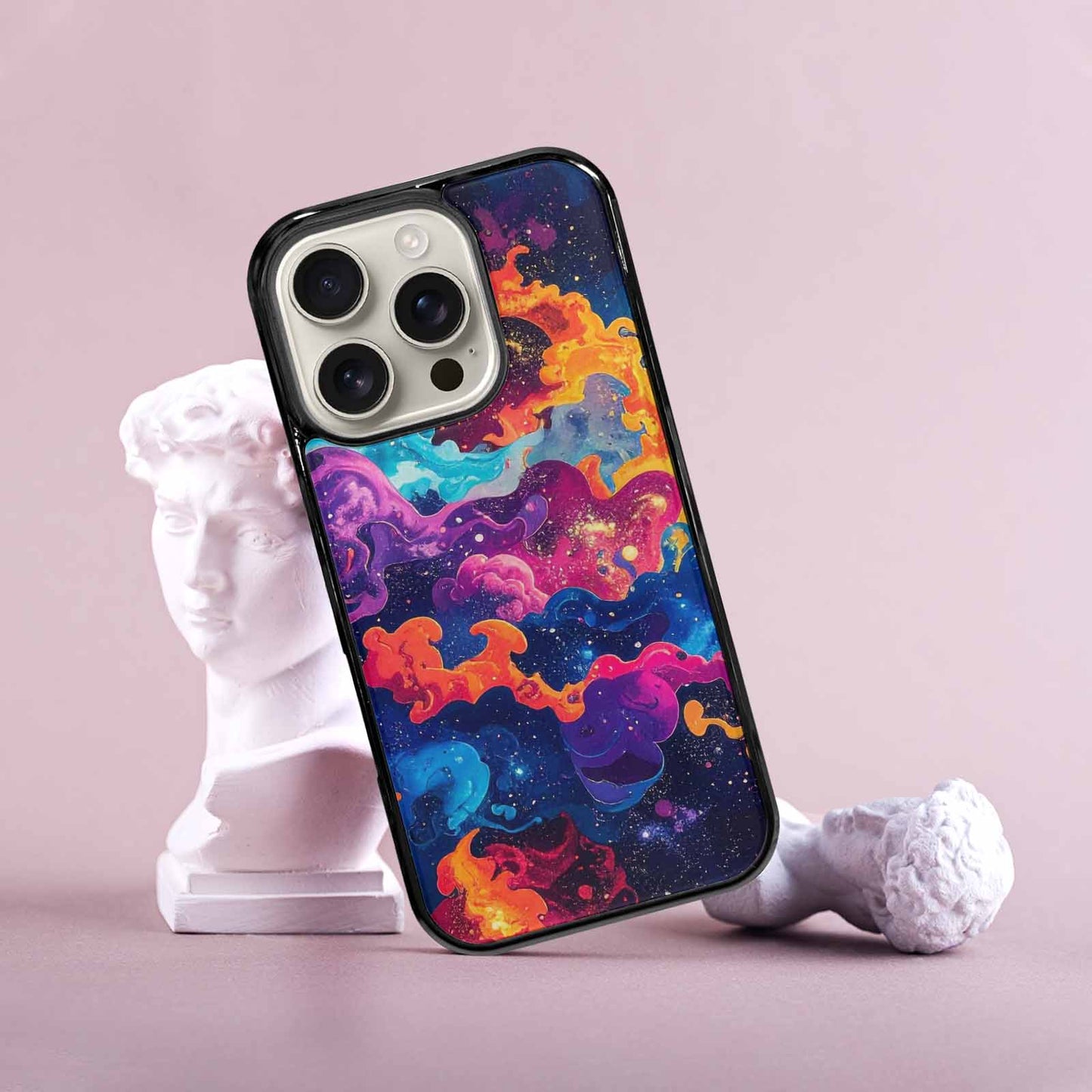 iPhone 16 Pro Case — Cosmic Creature And Object Mashup Pattern, Custom Printed Phone Case