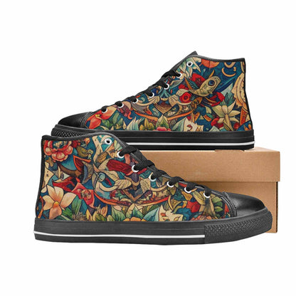 MEN'S Old School Tattoo High Top Canvas Surreal Shoes