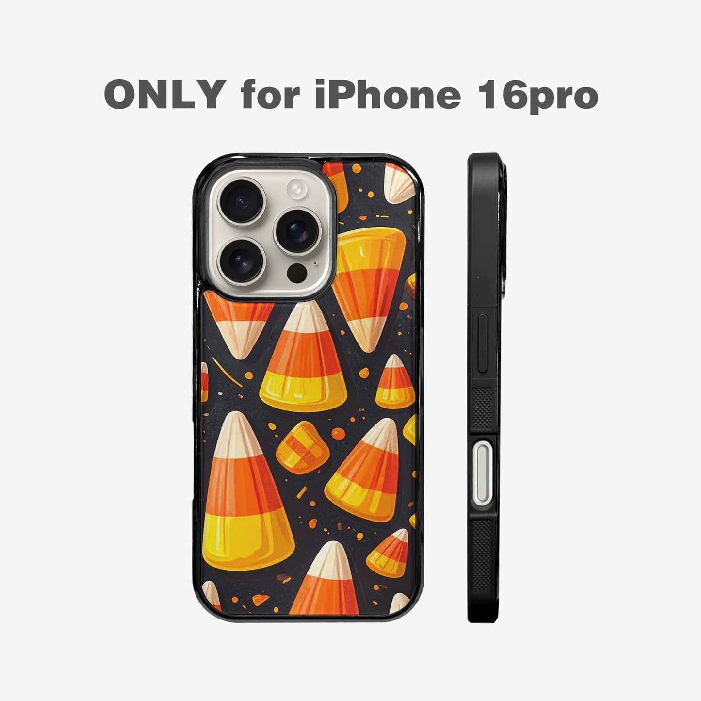 iPhone 16 Pro Case — Halloween Candy Corn, Custom Made Phone Cover