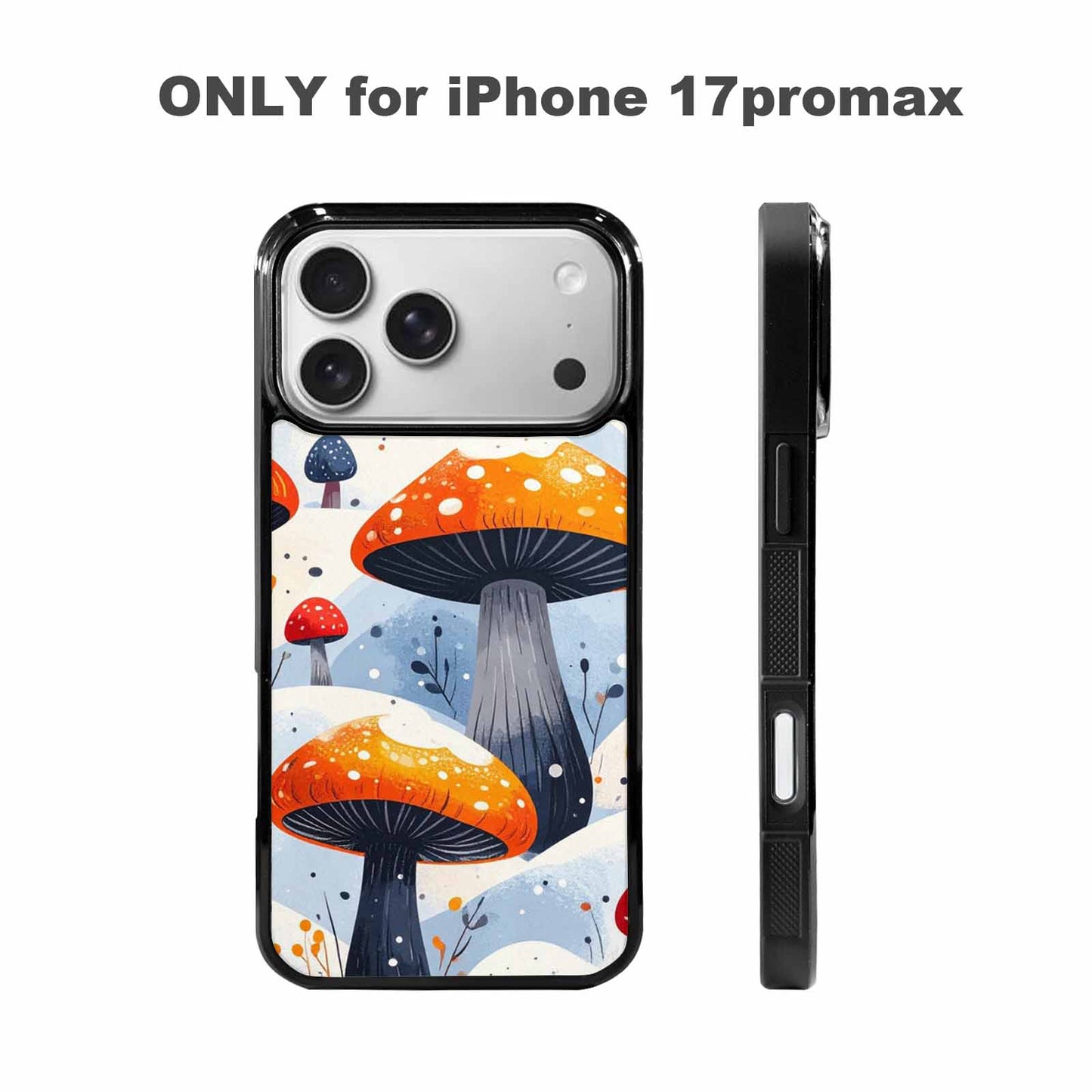 iPhone 17 Pro Max Case — Vivid Winter Mushroom Cartoon Cute, Custom Phone Case