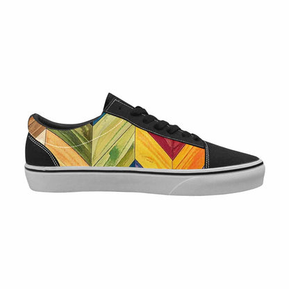 WOMEN'S Progress Pride Flag Canvas Lace-Up Neon Fantasy Custom Sneakers