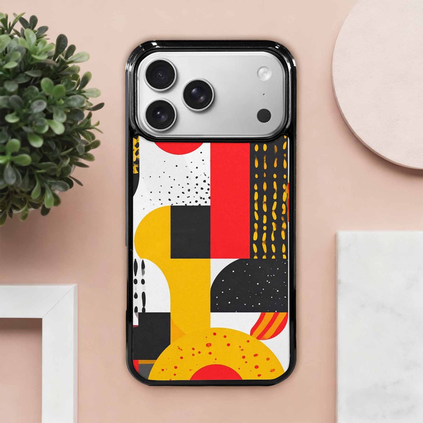 iPhone 17 Pro Max Case — Memphis Art Pattern Retro Vintage, Original Design Phone Case
