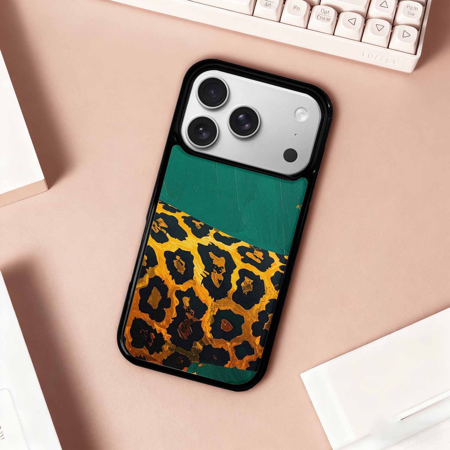 iPhone 17 Pro Case — Animal Print Leopard Wallpaper Pattern Animal, Unique Phone Case Design