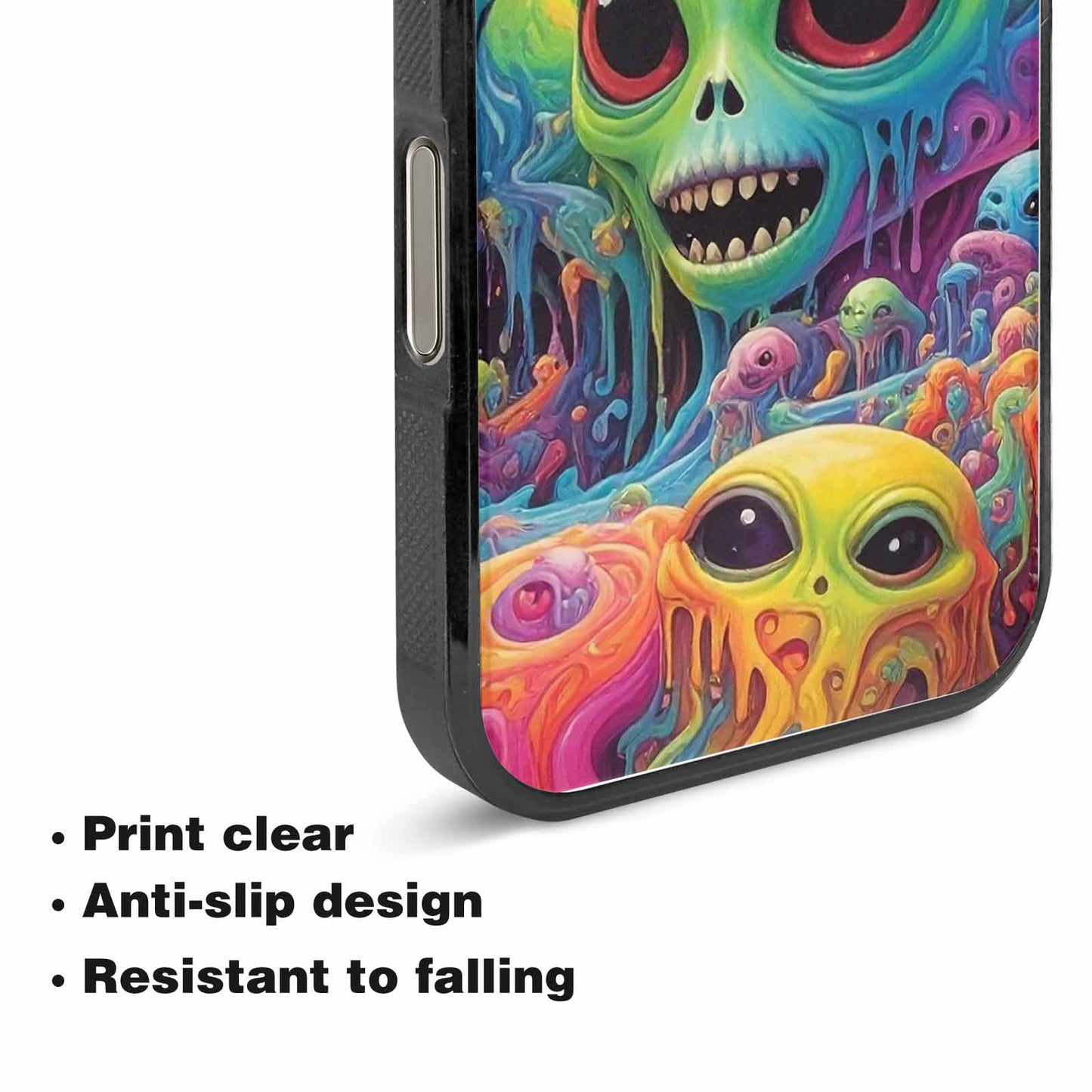 iPhone 15 Pro Max Case — Aliens Tie Dyemelting Aliens P, Custom Printed Phone Case