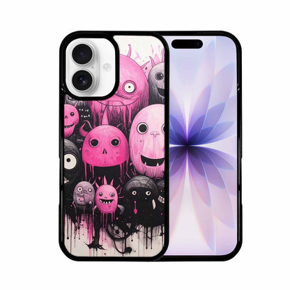 iPhone 17 Case — Black &amp; Pink Ink Cartoon Cute, Custom Designed Case Cover
