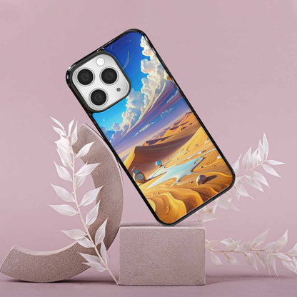 iPhone 15 Pro Max Case — Surrealist Desert Dreamscape Custom Personalized Phone, Custom Print Case Cover