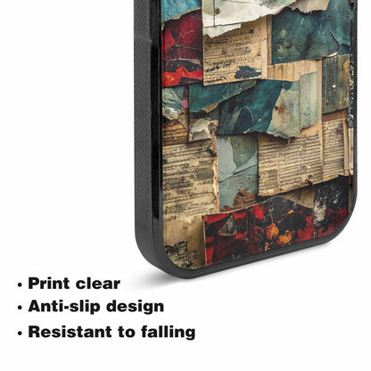 iPhone 15 Plus Case — Distressed Grunge Texture Pattern Hundreds Of, Custom Art Phone Cover