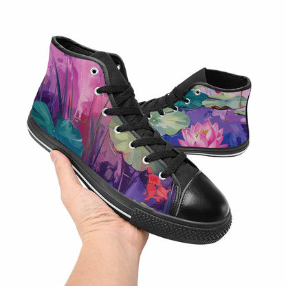 MEN'S Monet-Style Impressionist Water High Top Canvas Dark Academia Shoes
