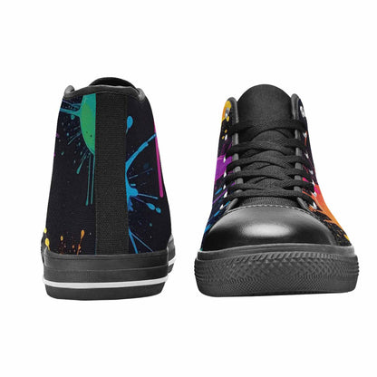 MEN'S Paint Splatter High Top Canvas Dreamcore Custom Sneakers