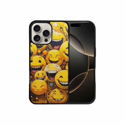 iPhone 16 Pro Max Case — Melting Moon Smiley Red Splatt Pvn, Custom Print Case Cover