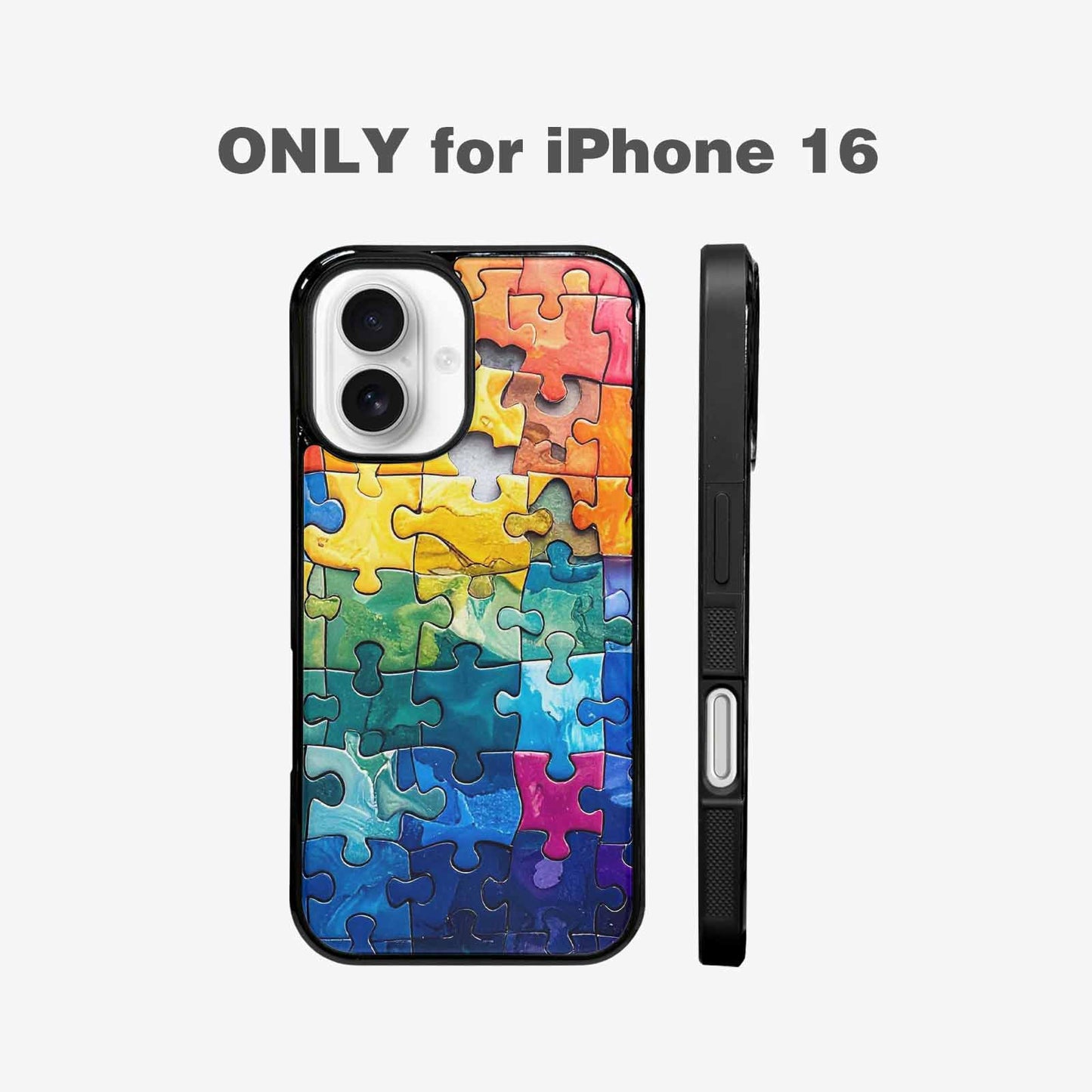 iPhone 16 Case — Autism Puzzle Pieces Puzzle Piece Pattern, Custom Phone Case