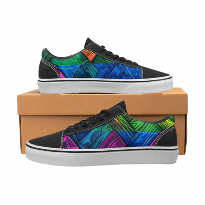 MEN'S Polysexual Flag Color Canvas Lace-Up Dark Academia Custom Sneakers