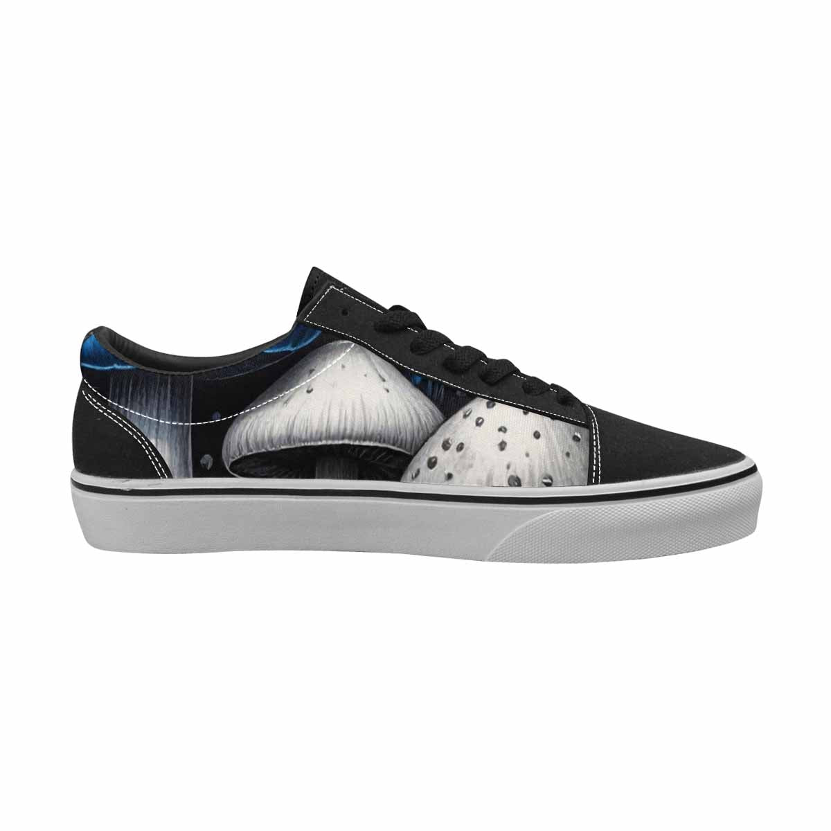WOMEN'S Mushrooms (general) Lace-Up Canvas Dark Academia Custom Sneakers