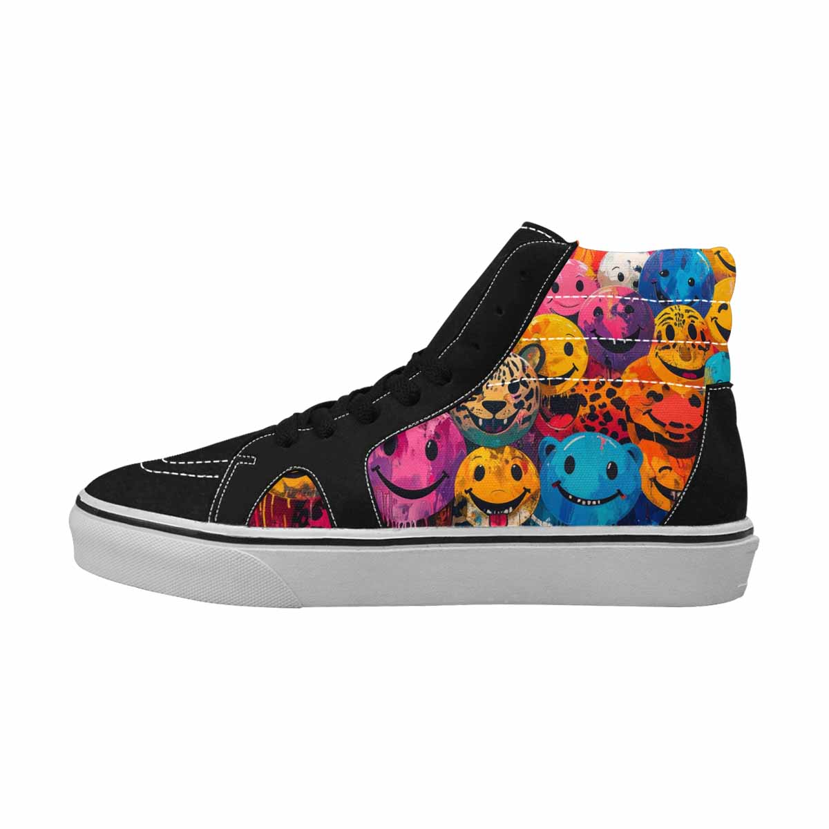 MEN'S Smiley Faces High Top Canvas Dreamcore Custom Shoes
