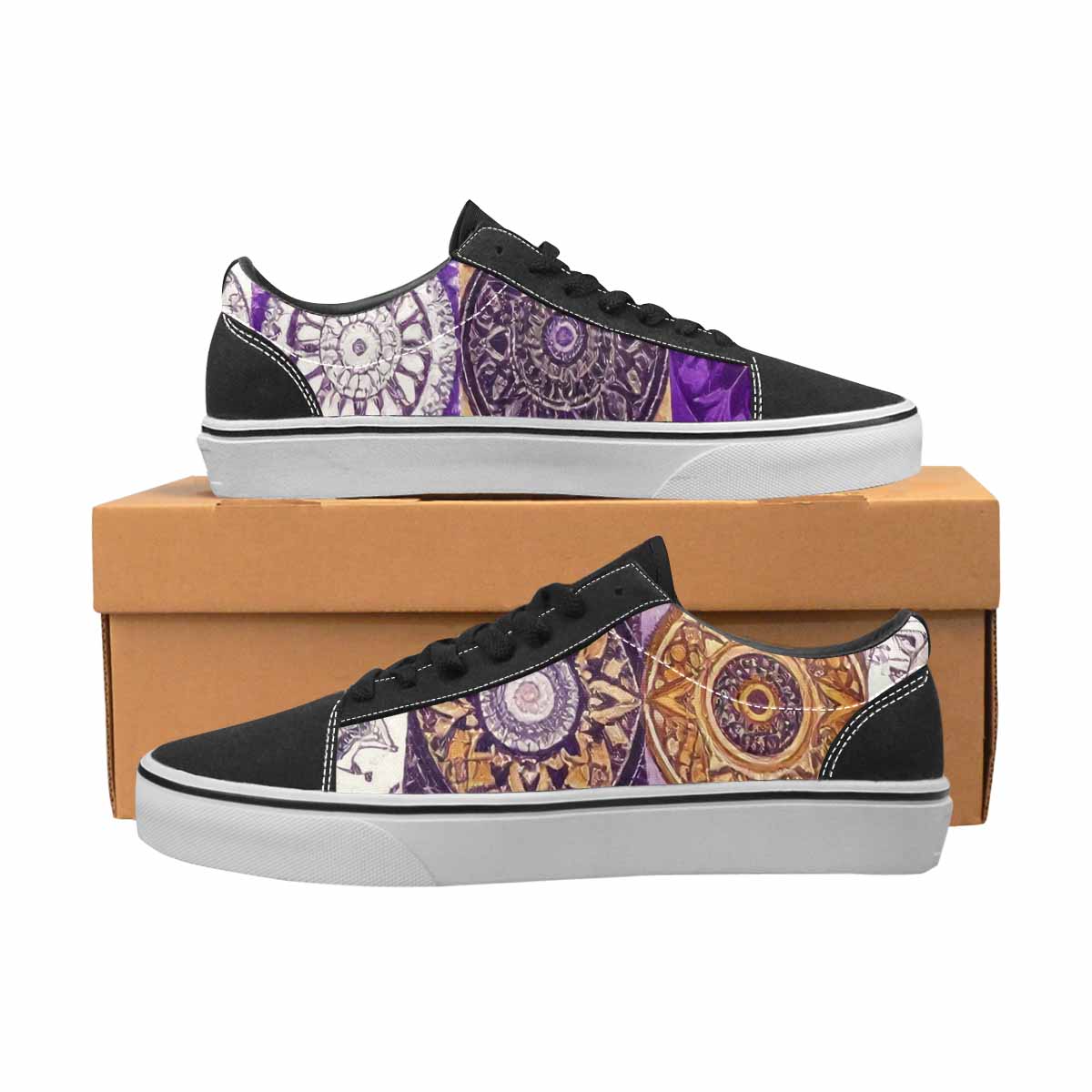WOMEN'S Mandala Canvas Lace-Up Aesthetic Custom Sneakers