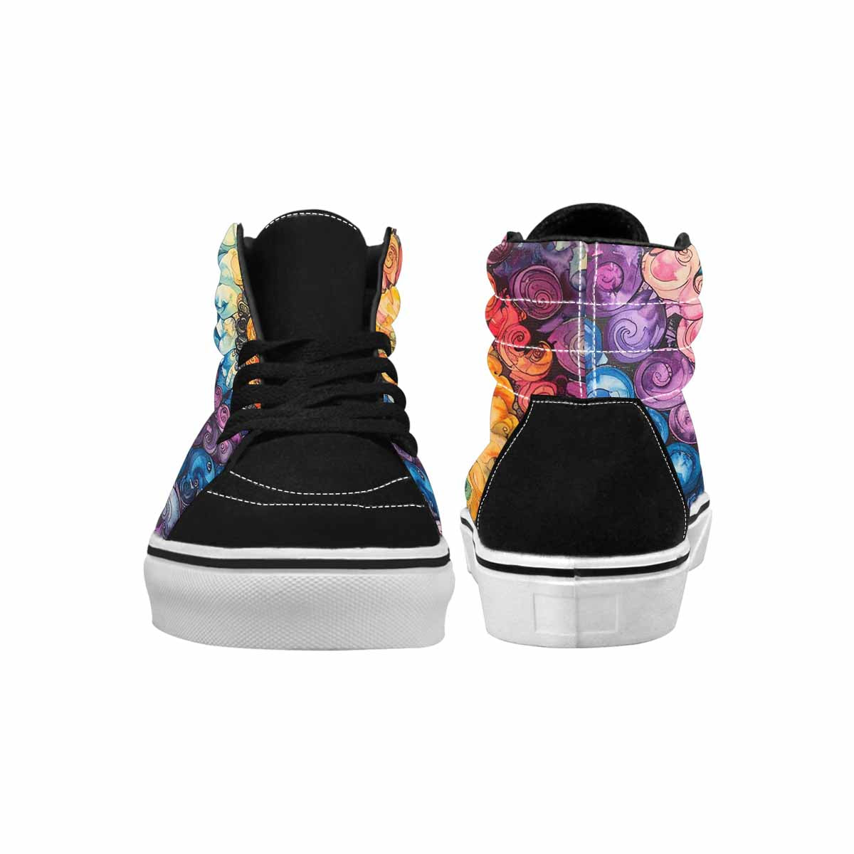 MEN'S Tie High Top Canvas Vibrant Chaos Sneakers