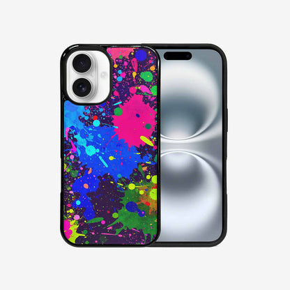 iPhone 16 Case — Neon Paint Splatter Custom, Original Design Phone Case