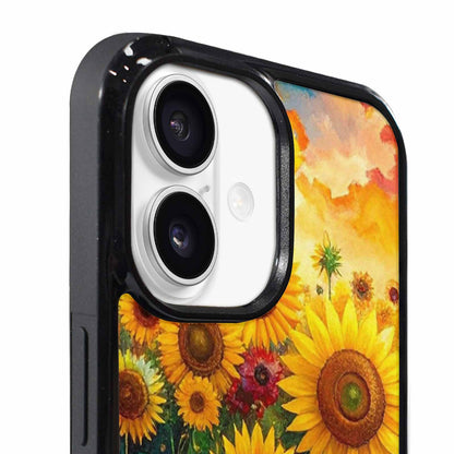 iPhone 17 Case — Impressionist Sunflower Brushstroke Pattern Floral, Unique Phone Case Design