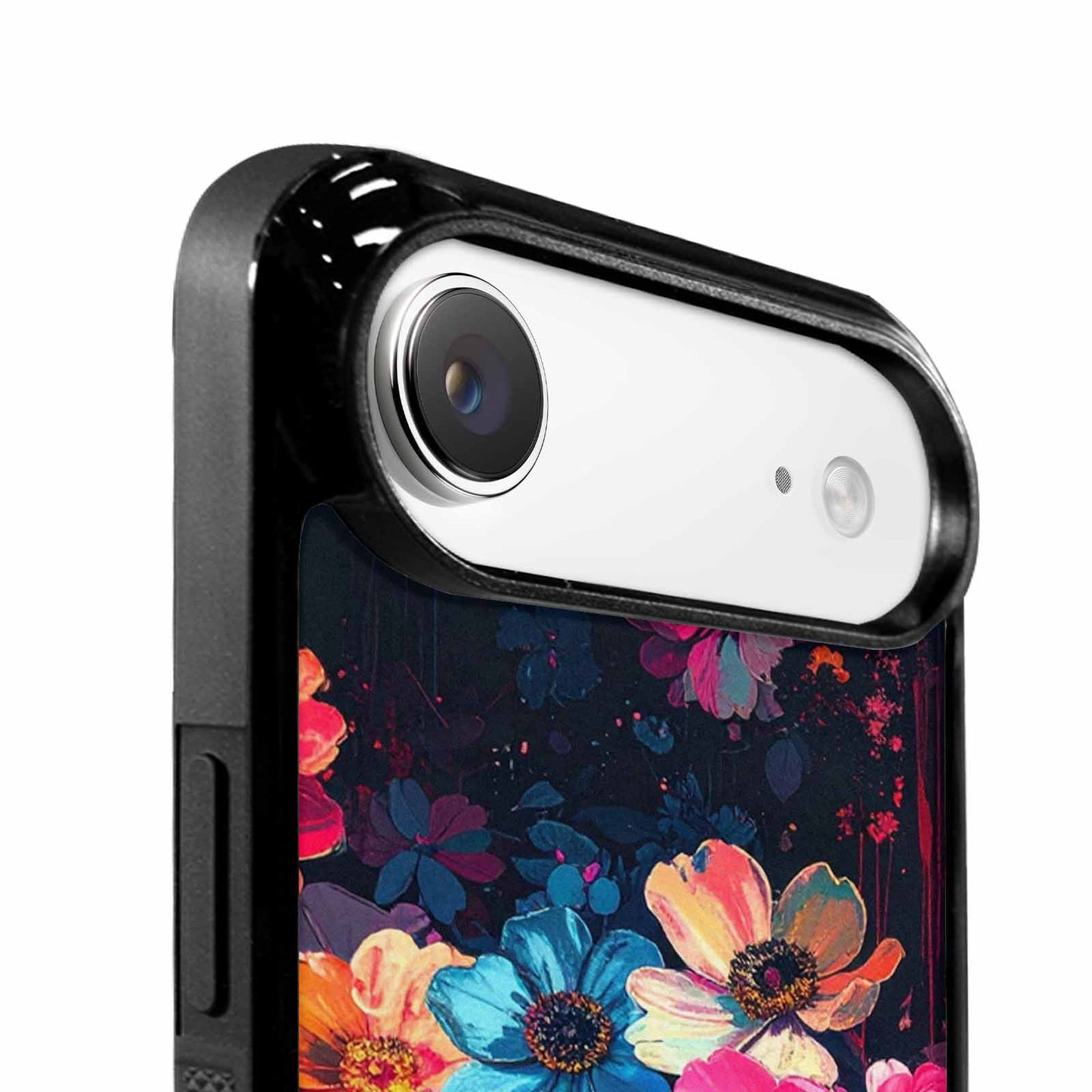 iPhone 17 Air Case — Shadowy Glitch Floral Pattern Hundreds Floral, Personalized Phone Case