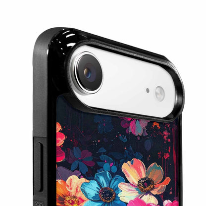 iPhone 17 Air Case — Shadowy Glitch Floral Pattern Hundreds Floral, Personalized Phone Case