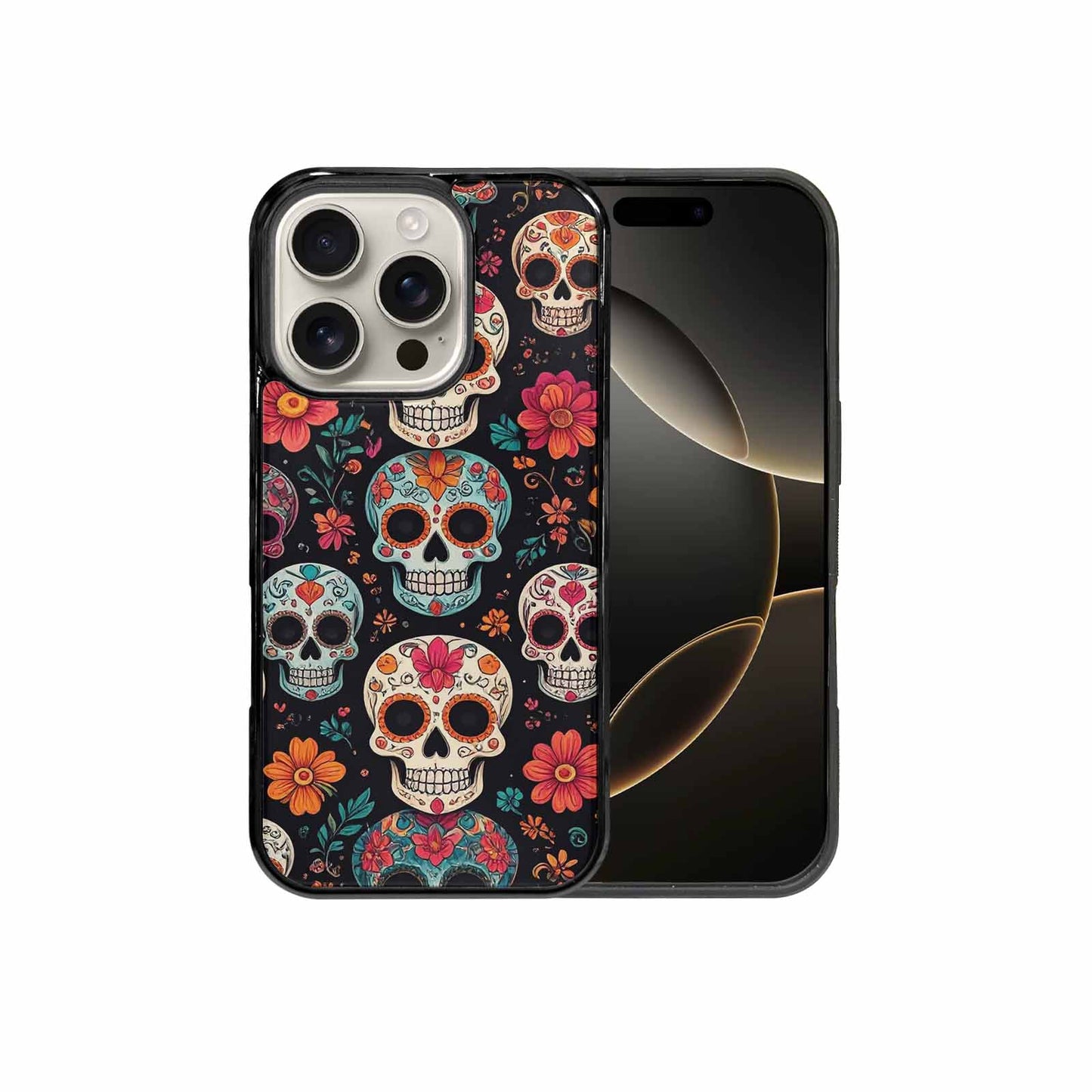 iPhone 16 Pro Case — Dia De Los Muertos Sugar Skull, Custom Made Phone Cover